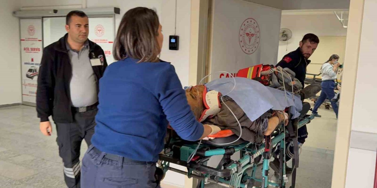 Aydınlatma Direğine Çarpan Araçta Koca Öldü, Eşi Yaralı