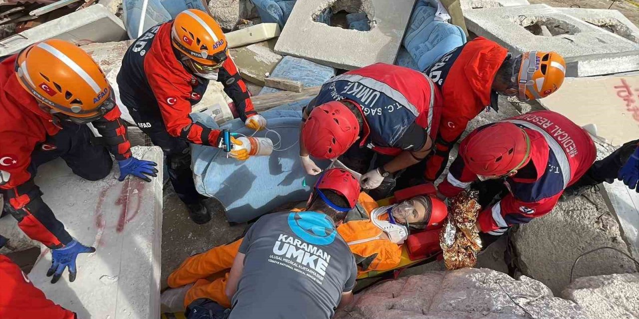 Karaman’da AFAD Ekiplerinden Gerçekçi Tatbikat