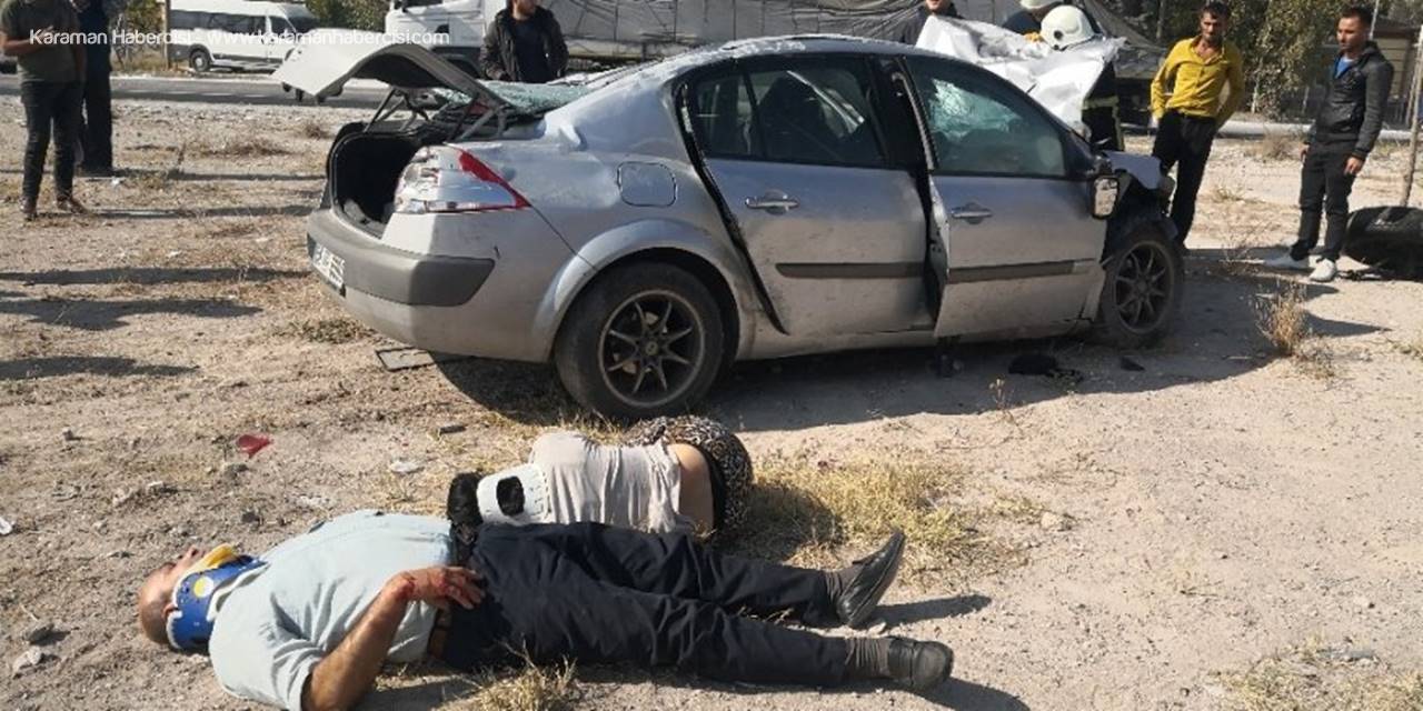 Minibüsle Otomobil Çarpıştı, Yaralılar Refüje Saçıldı: 6 Yaralı