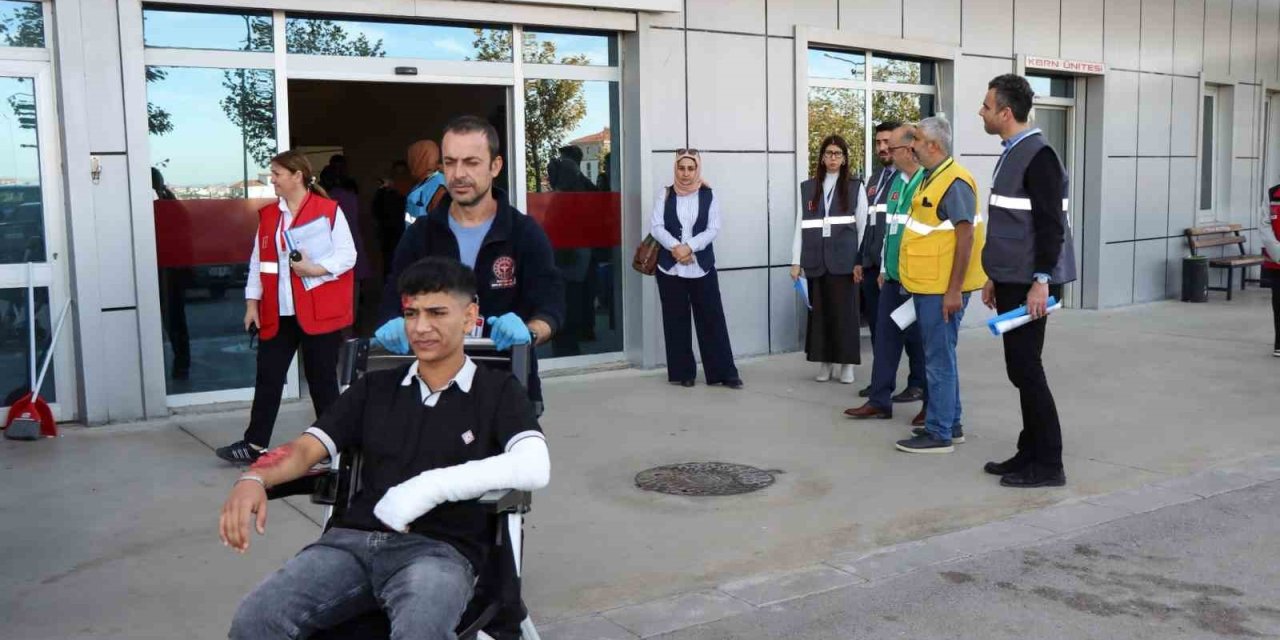 Beyşehir Devlet Hastanesinde Tatbikat