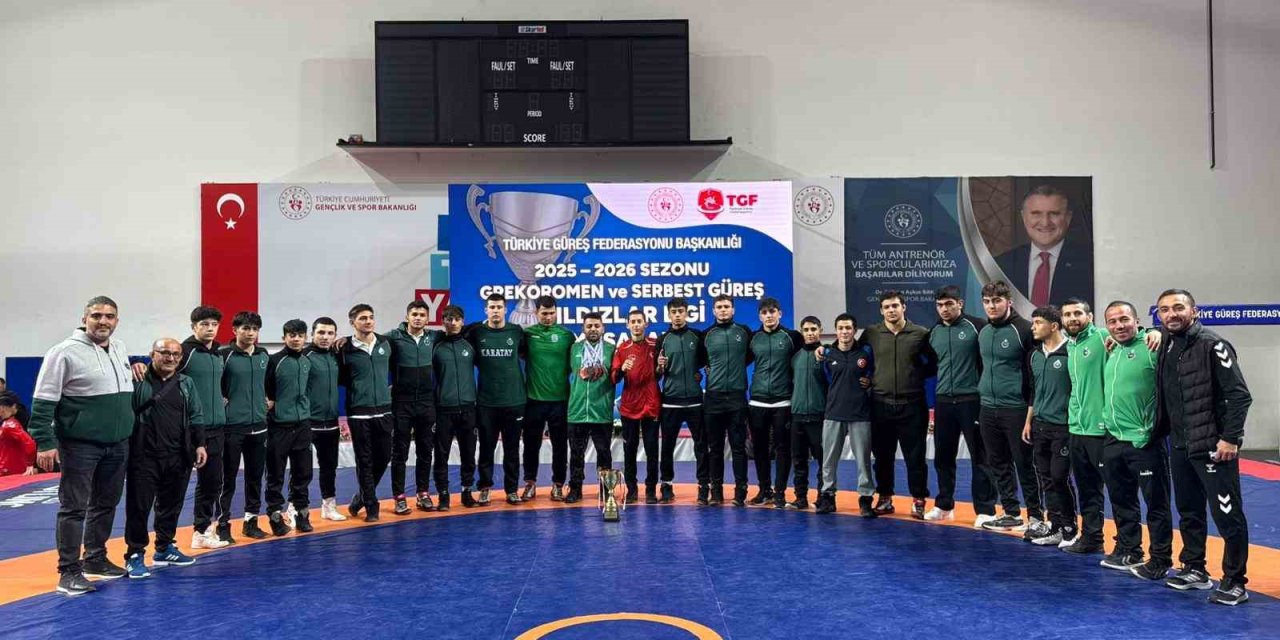 Karatay’da Güreş Coşkusu: Yıldız Erkek Takımı Türkiye İkincisi