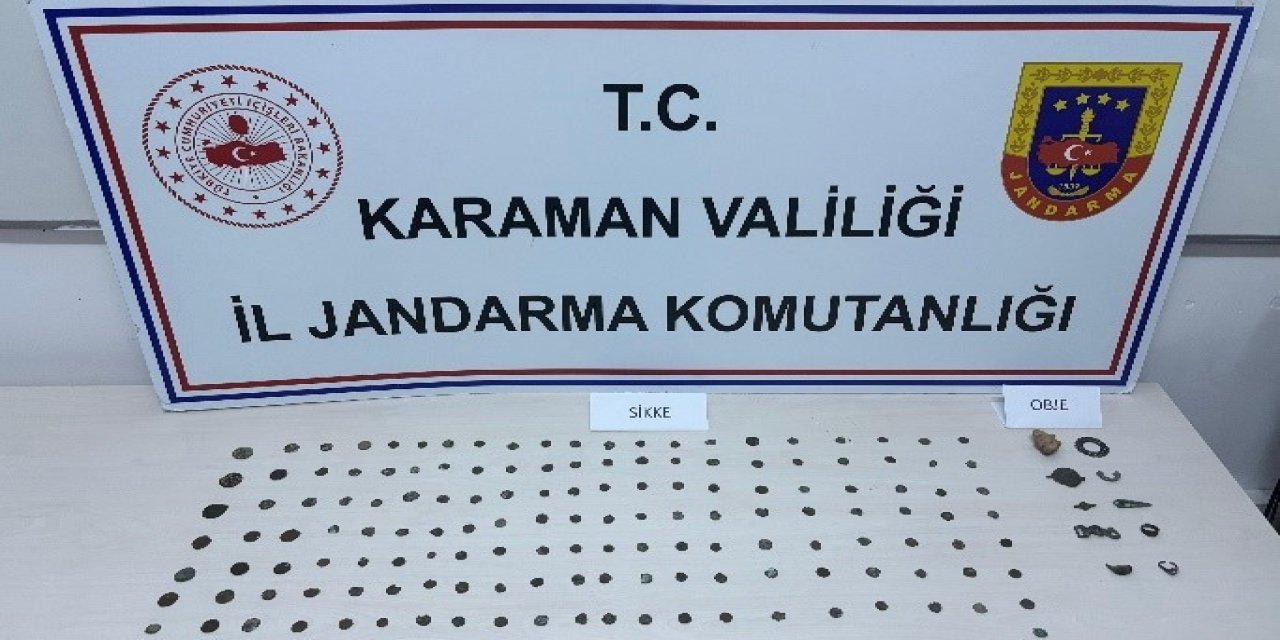 Karaman’da 148 Tarihi Sikke ve Uyuşturucu Ele Geçirildi