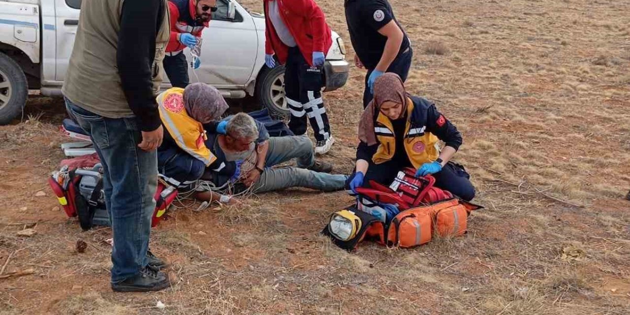 Dağda Kalp Krizi Geçiren Çobanın İmdadına Hava Ambulansı Yetişti