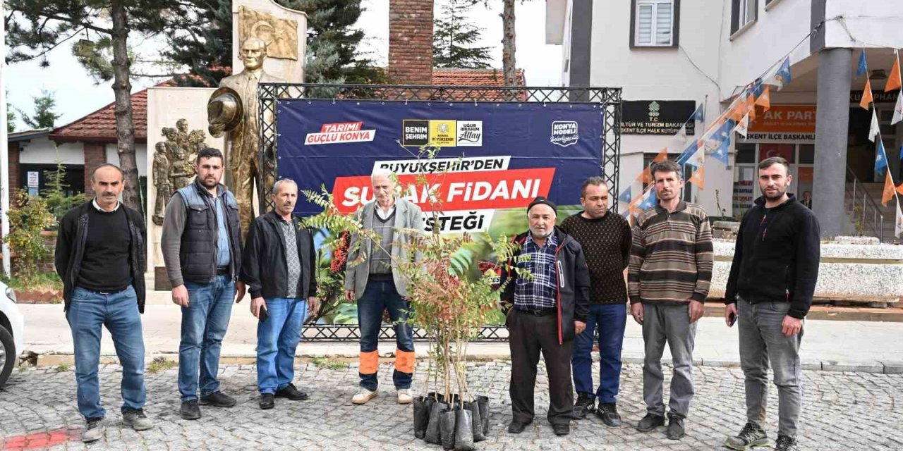 Konya Büyükşehir’den Üreticiye Sumak Fidanı Desteği