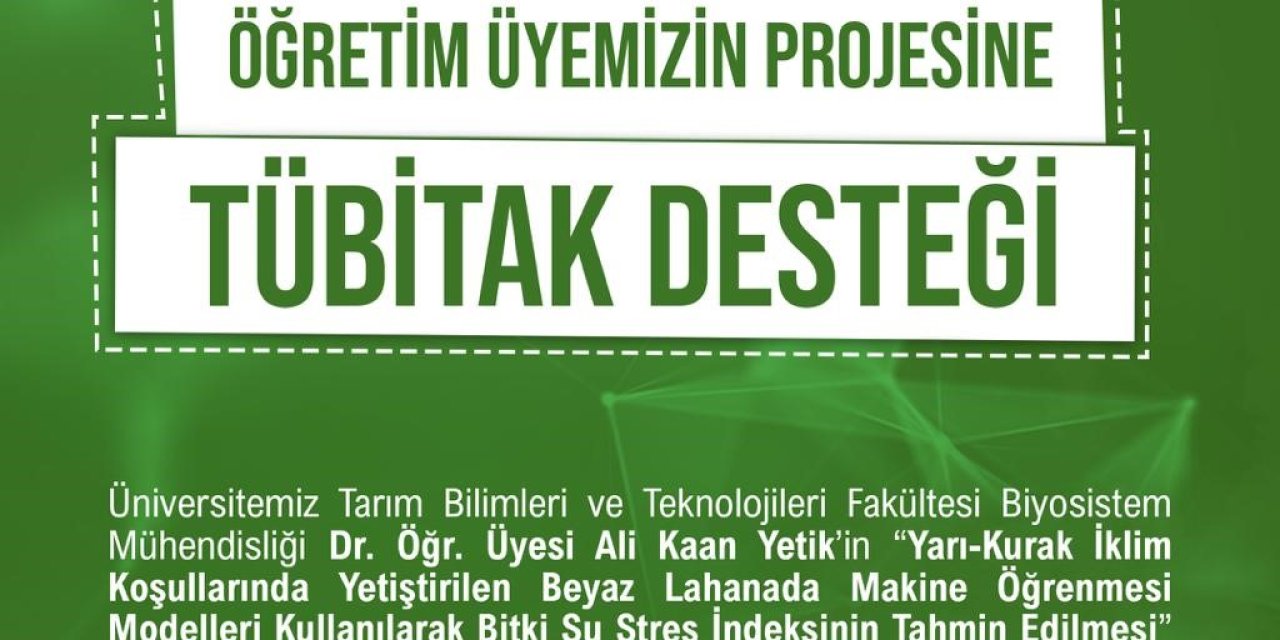 Yapay Zeka Destekli Tarım Projesine Tübitak’tan Destek