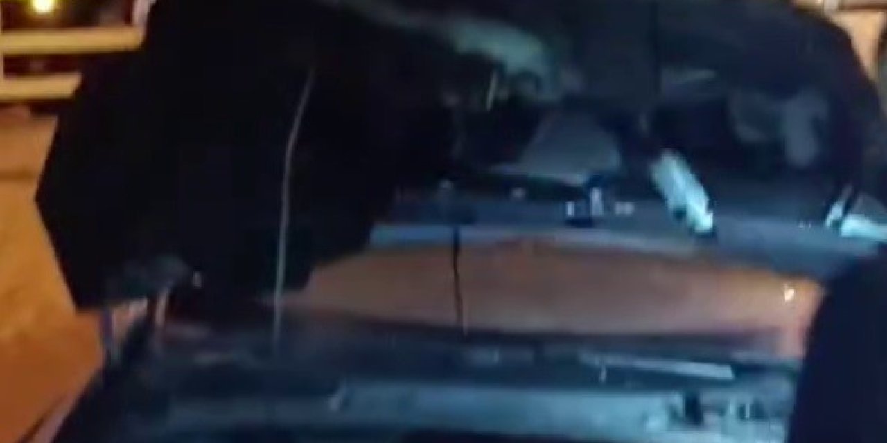 Konya’da Park Halindeki Otomobilde Yangın