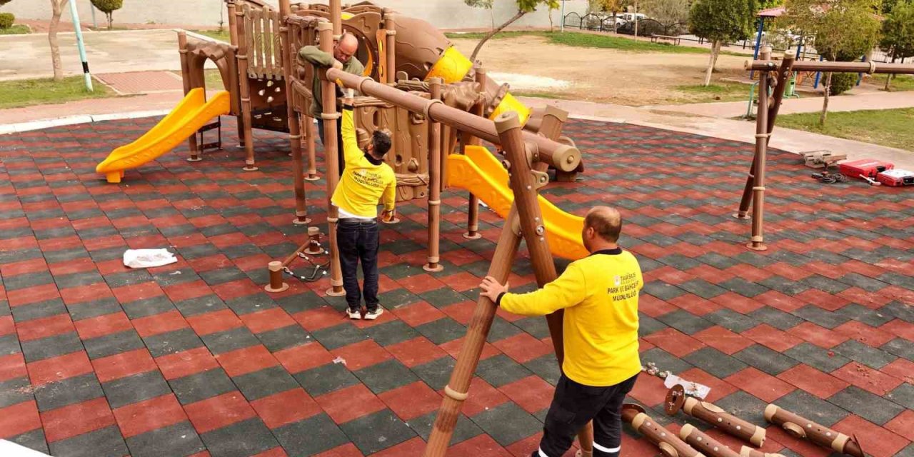 Tarsus’ta Gaspıralı Parkı Modern Bir Görünüme Kavuşuyor