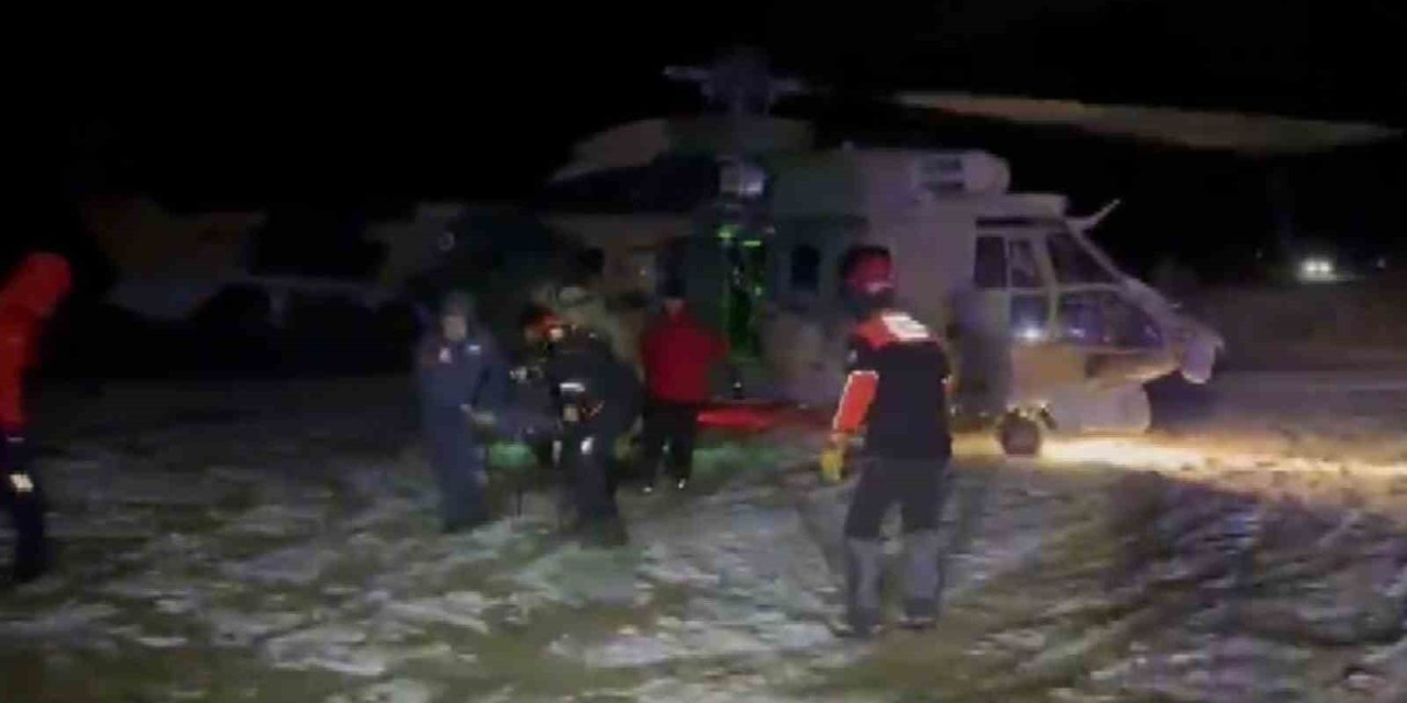 Hasan Dağı’nda Mahsur Kalan Öğrenciler Helikopterle Kurtarıldı