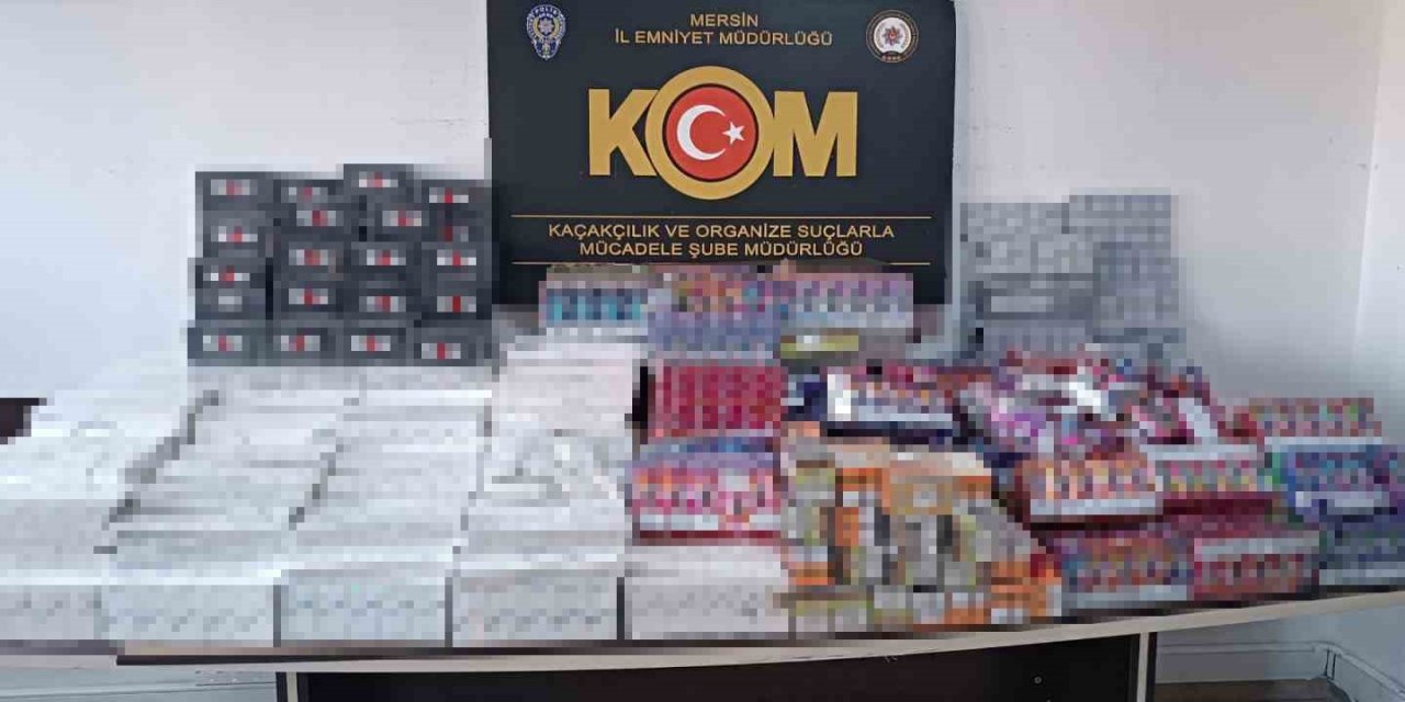 Mersin’de Binlerce Kaçak Ürün Ele Geçirildi