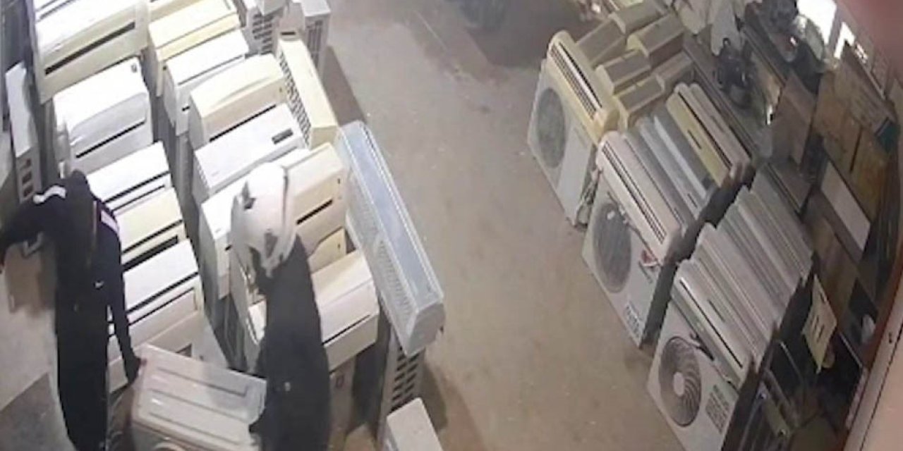 Klimayı Çalarken Önce Kameraya, Sonra Polise Yakalandılar