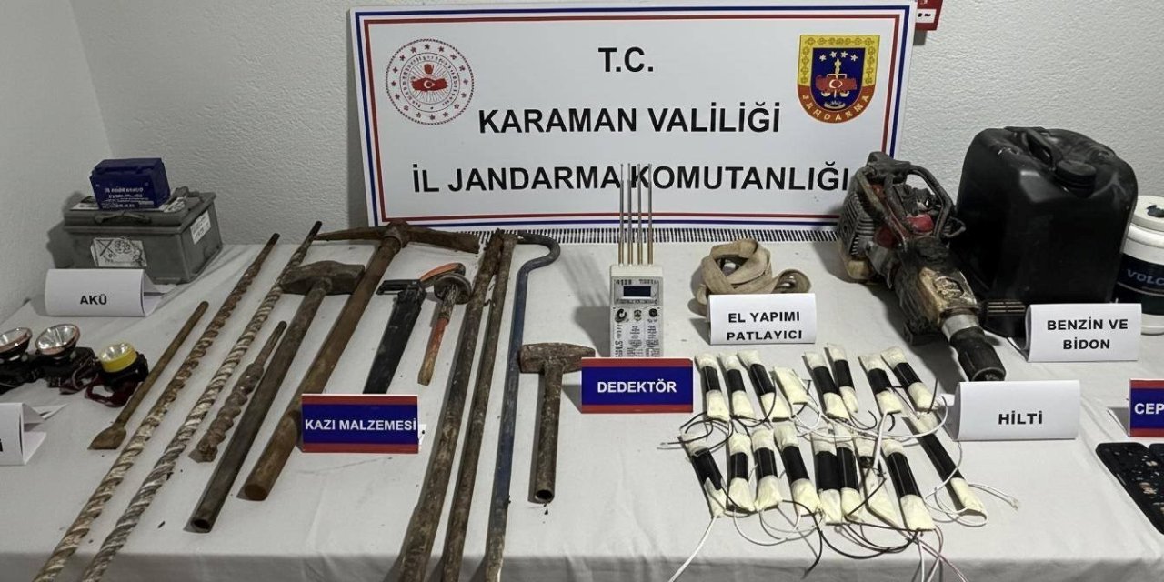 Karaman’da El Yapımı Dinamit ve Uyuşturucu Ele Geçirildi
