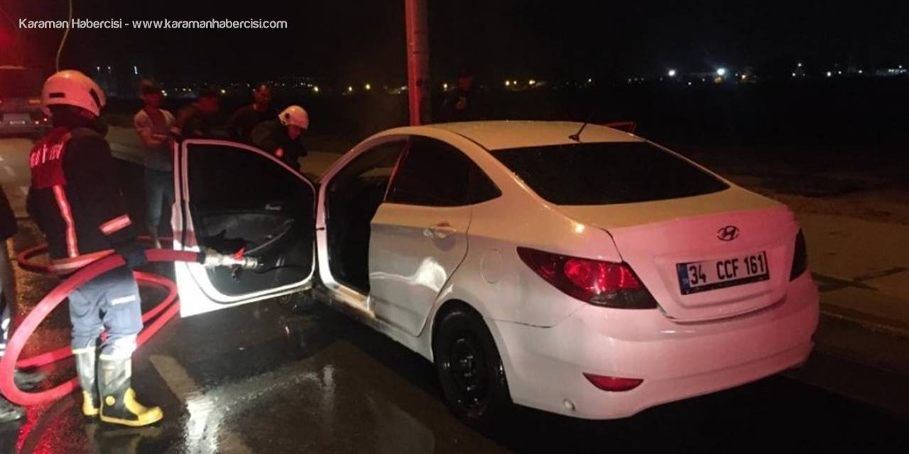 Seyir Halindeki Araç Alev Aldı