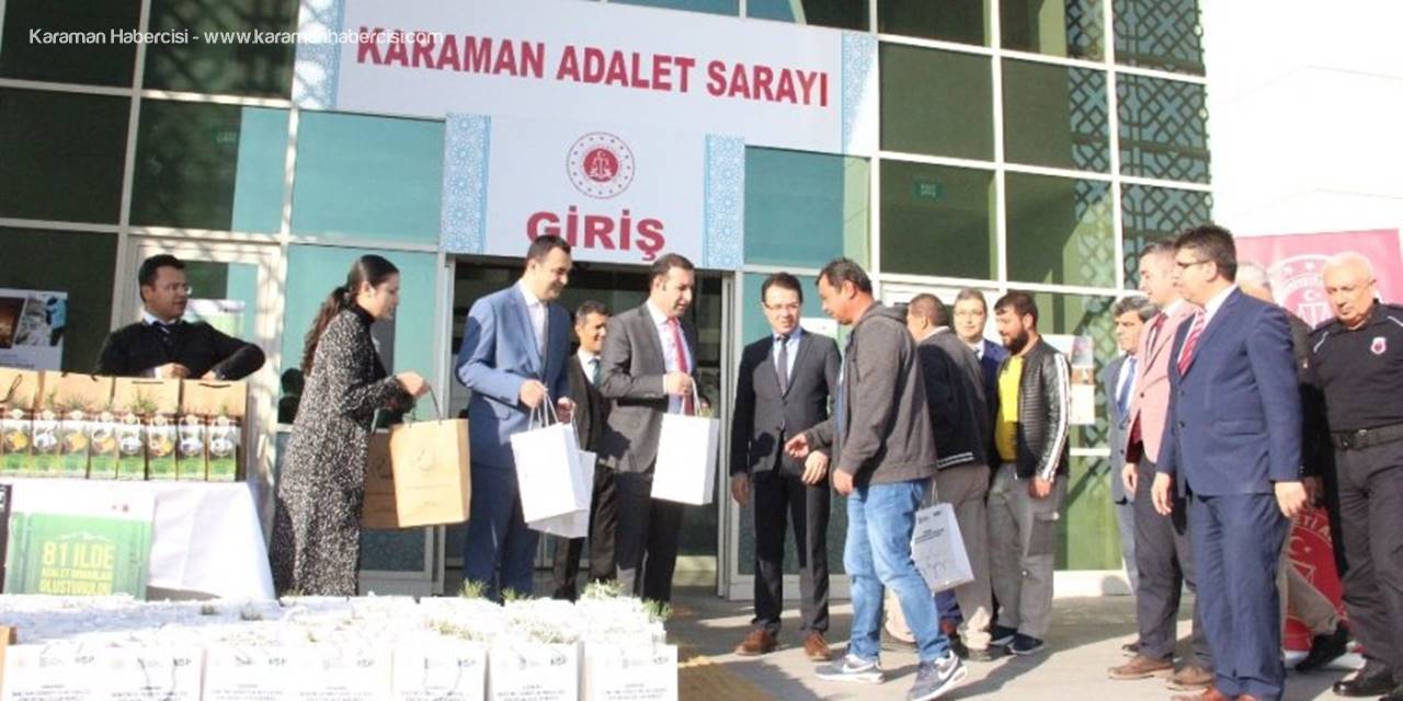 Karaman Adliyesinde Vatandaşlara Fidan Dağıtıldı