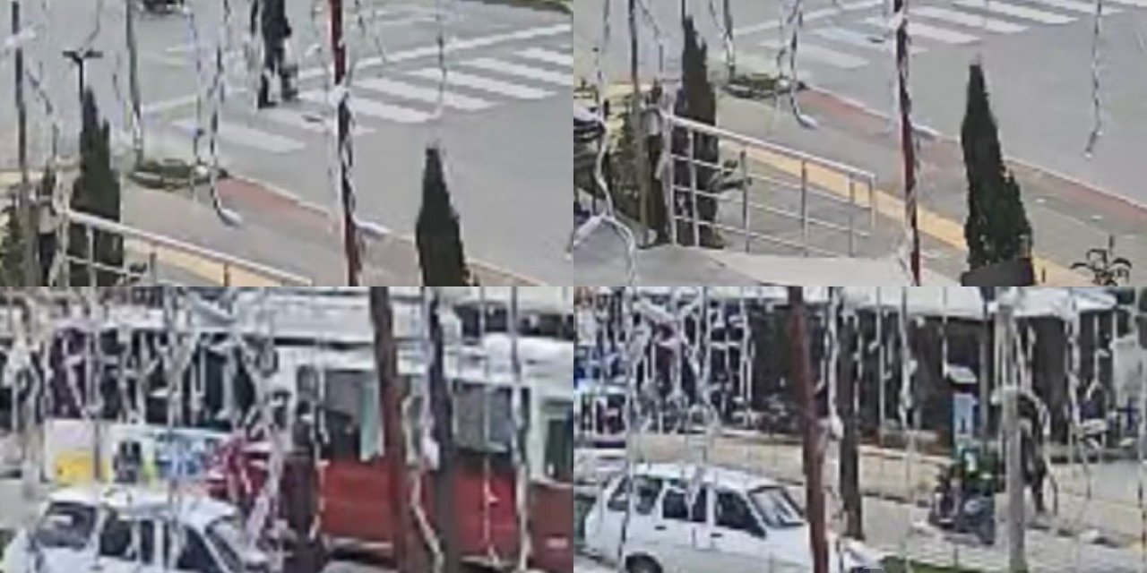 Yaya Geçidinden Geçerken Otomobil Çarptı: O Anlar Kamerada