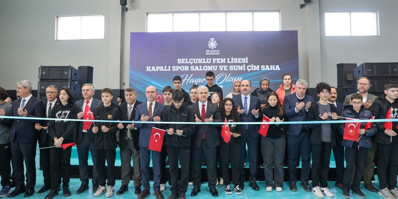 Selçuklu Fen Lisesi Kapalı Spor Salonu Ve Suni Çim Saha’nın Resmi Açılışı Gerçekleştirildi