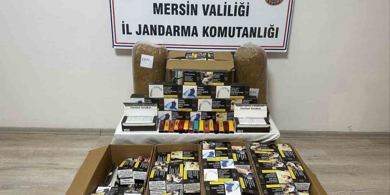 Mersin’de Kaçak Makaron Operasyonu: 2 Gözaltı