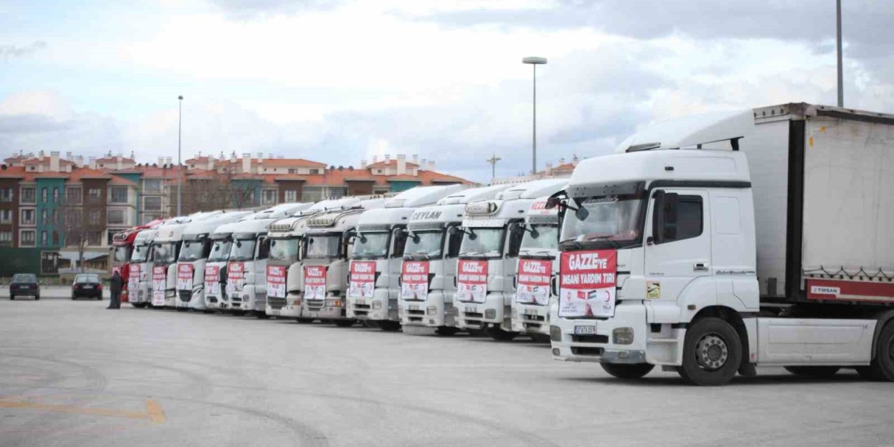 Konya’dan Gazze’ye 15 Tır Yardım Yola Çıktı