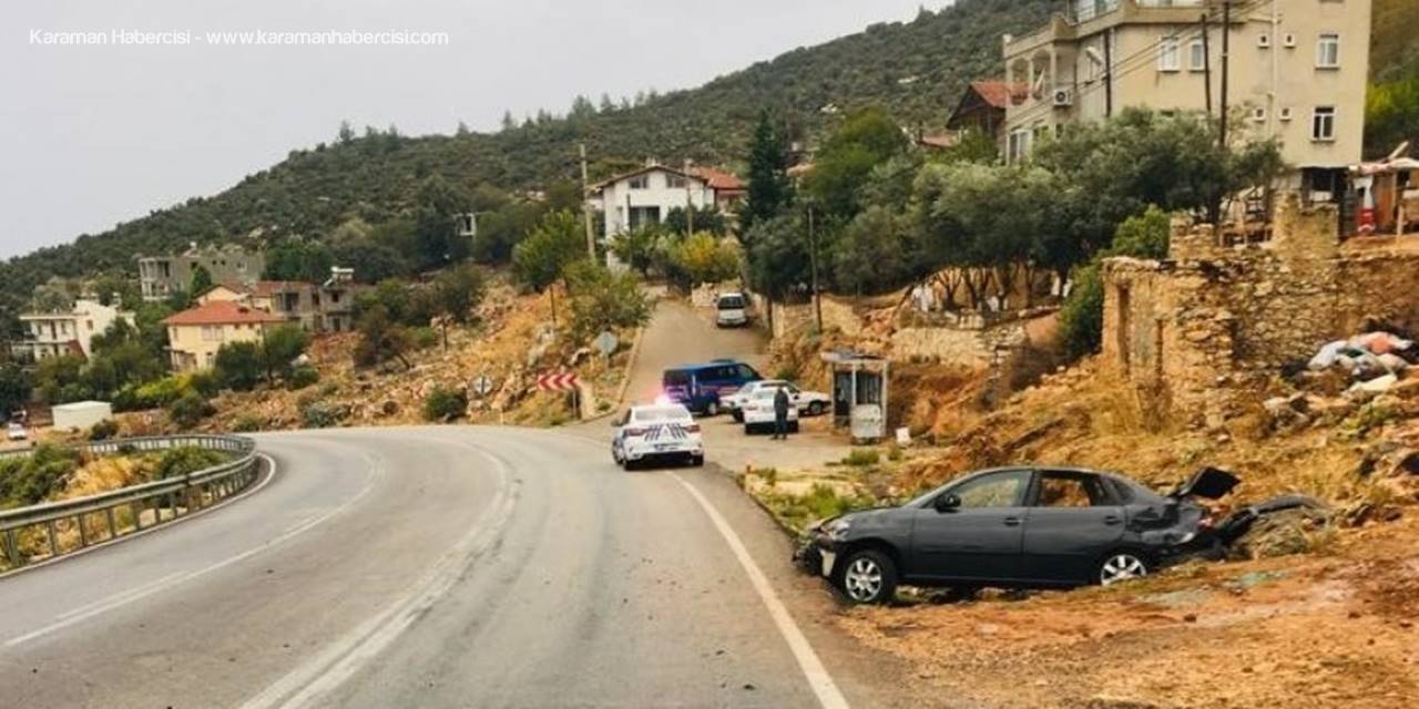 Kaygan Yolda Otomobil Takla Attı: 1 Yaralı