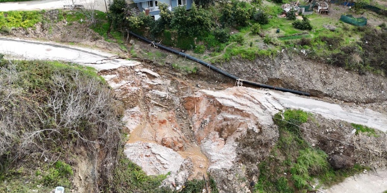 Alanya’da Sağanak Sonrası Korkutan Manzara