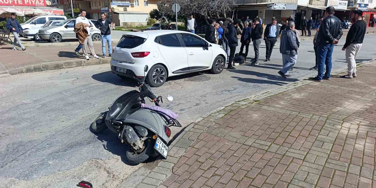Otomobil İle Motosiklet Çarpıştı: 1 Yaralı