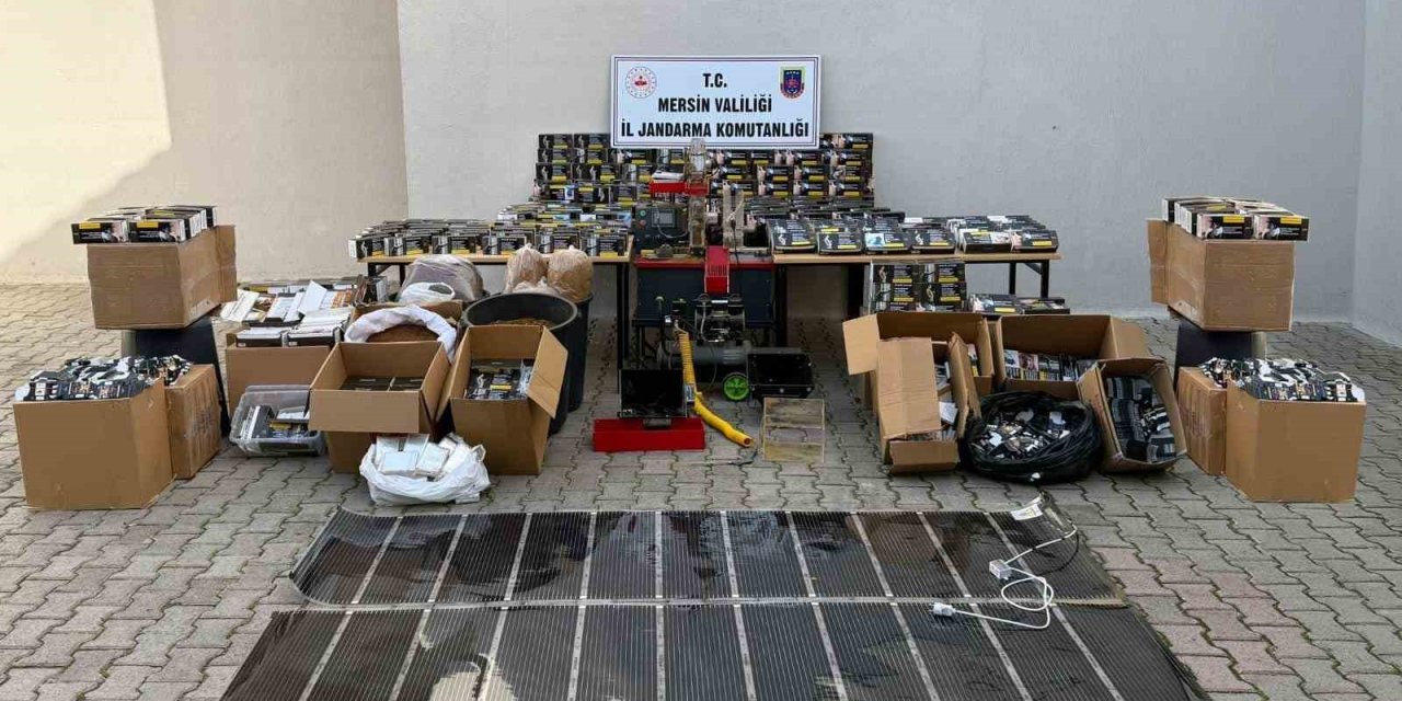 Mersin’de Evinde Kaçak Sigara Üretimi Yapan Şüpheli Gözaltına Alındı