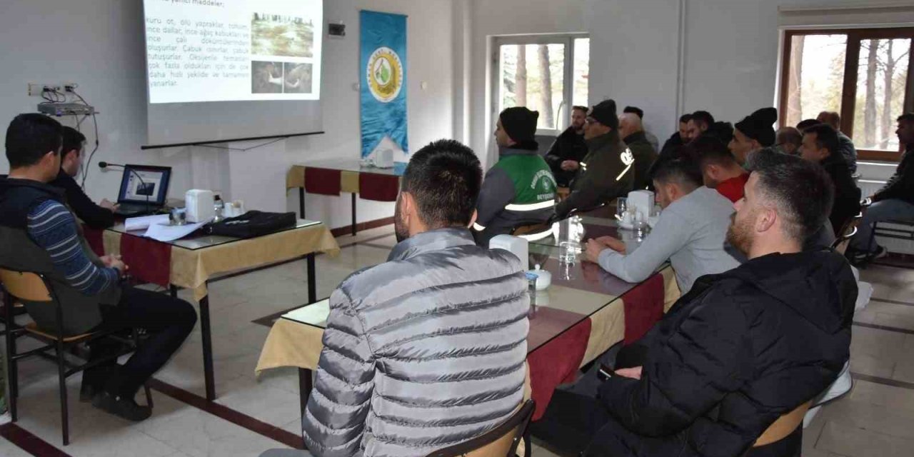 Beyşehir’de Orman Yangınlarına Karşı Müdahale Eğitimi Verildi