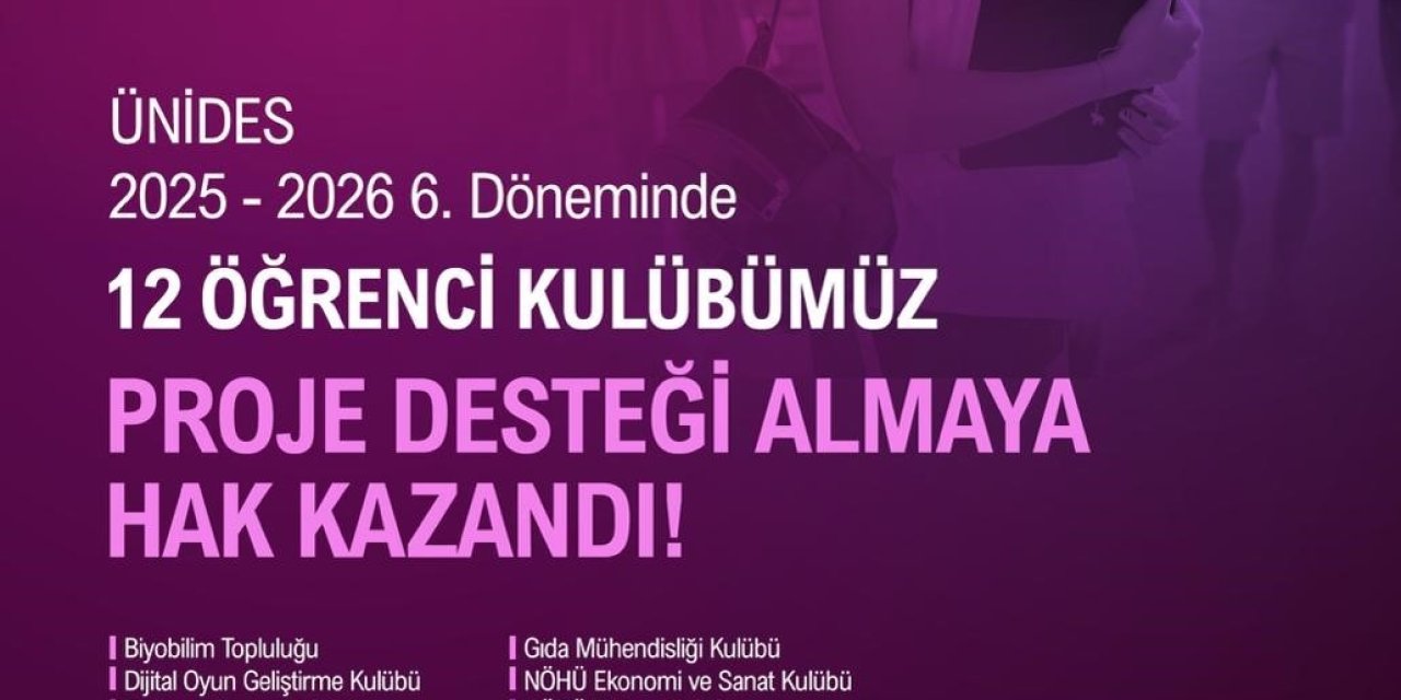 Niğde Ömer Halisdemir Üniversitesinde 12 Öğrenci Kulübüne Ünides Desteği