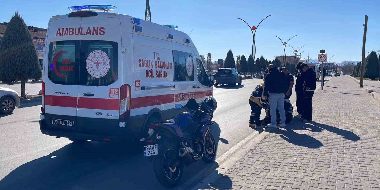 Karaman’da Motokurye Kazası: 1 Yaralı