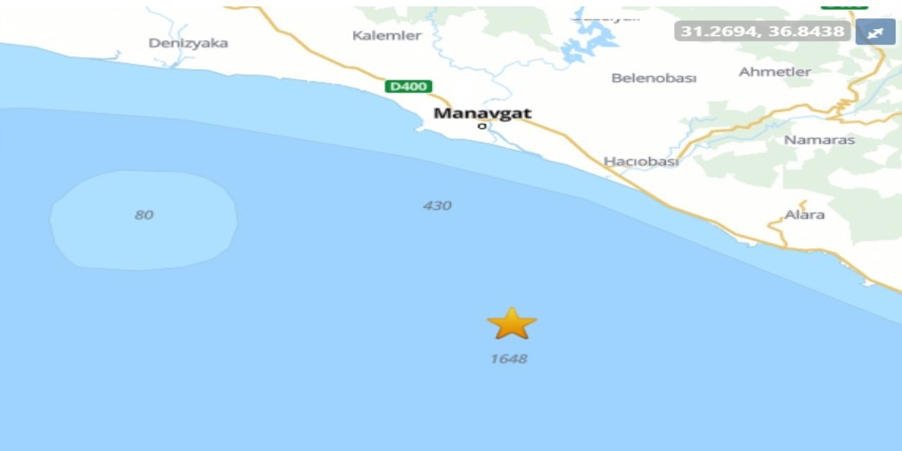 Antalya Körfezi’nde 4,1 Deprem