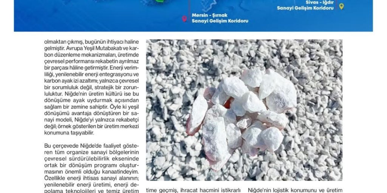 Nöhü Rektörü Hasan Uslu’dan Niğde’nin Üretim Potansiyeline Dikkat Çeken Makale