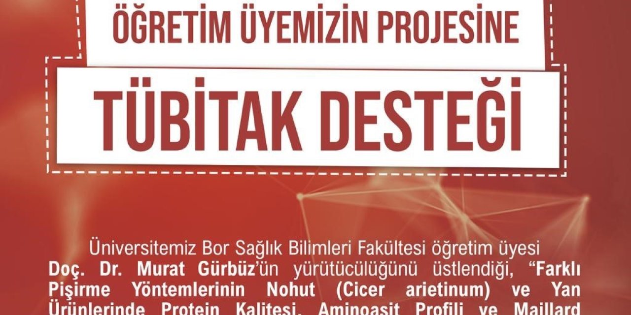 Nöhü Projesi Tübitak Tarafından Desteklenmeye Hak Kazandı