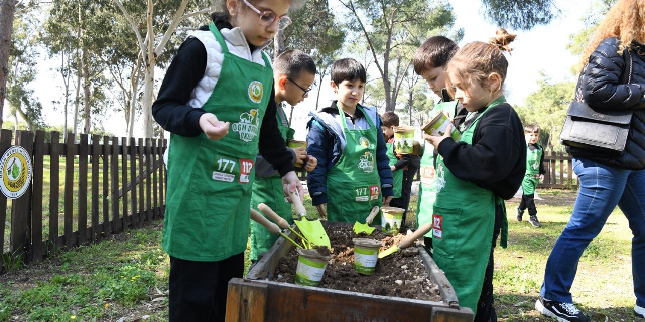 Orman Okulunda Miniklere Doğa Dersi