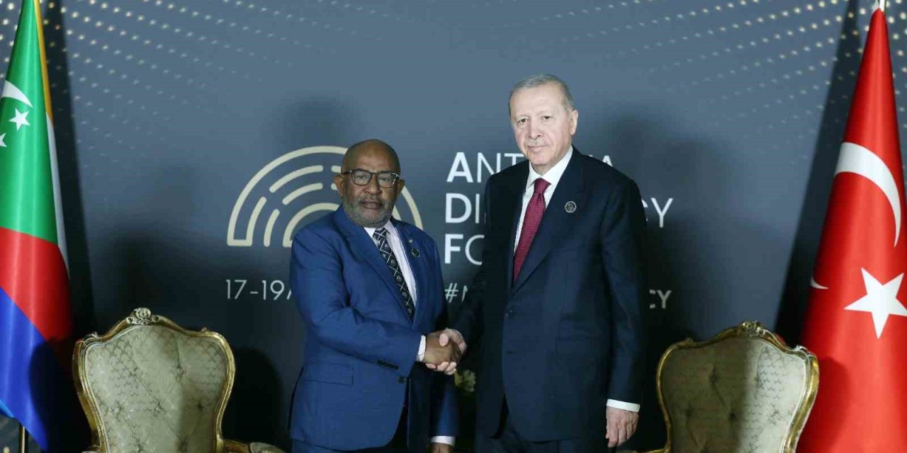 Cumhurbaşkanı Erdoğan Komorlar Birliği Cumhurbaşkanı Assoumani Azali İle Görüştü