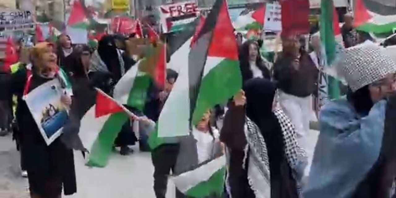 Ereğli’de Filistin’e Destek Yürüyüşü