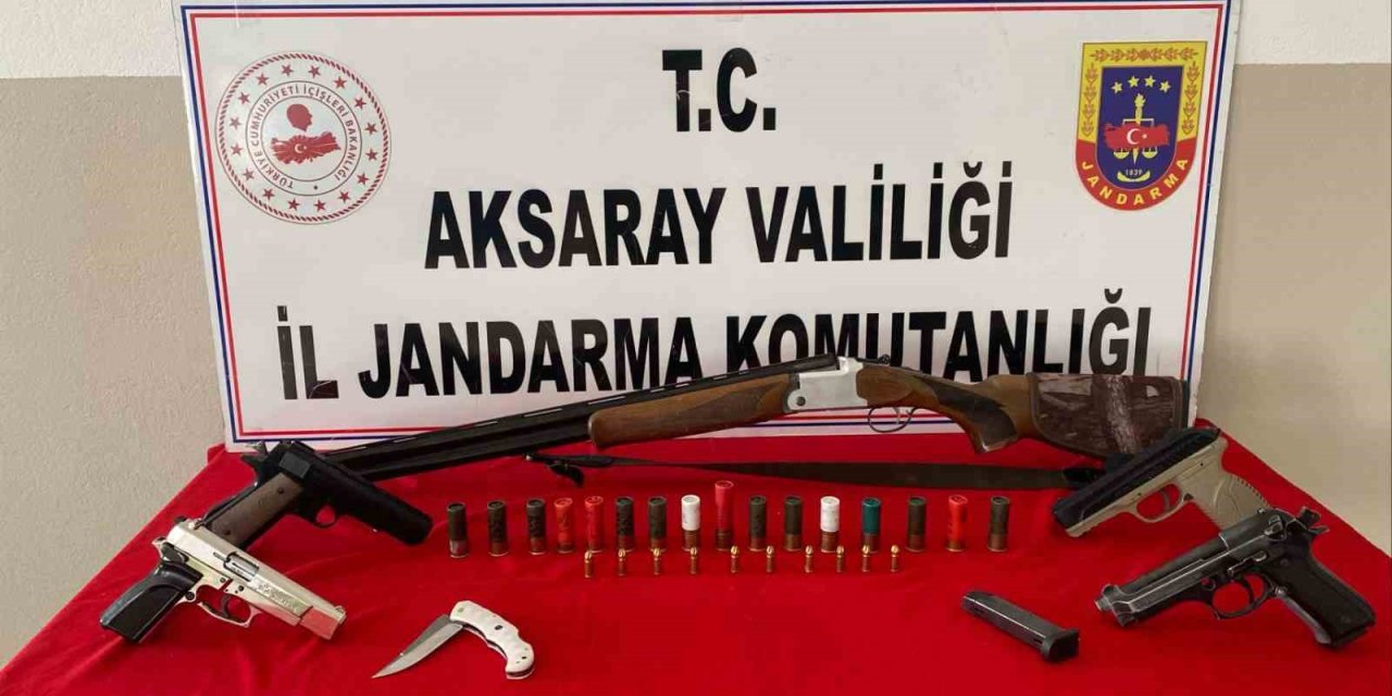 Aksaray’da Jandarmadan Kaçak Silah Operasyonu