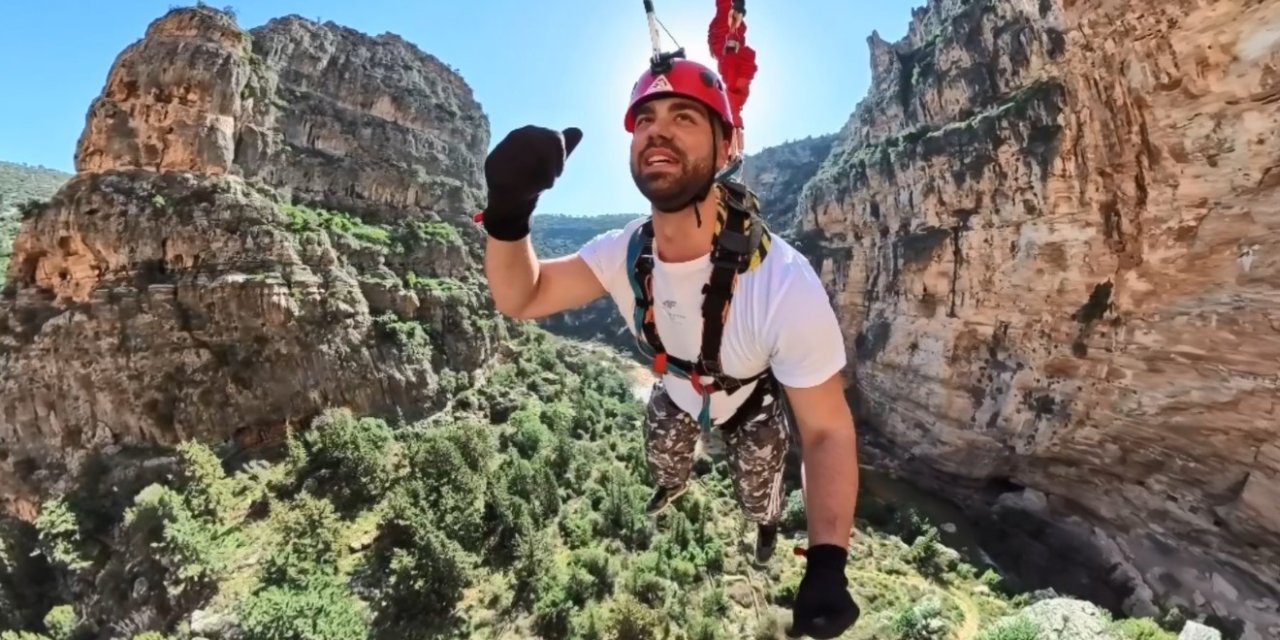 Korku Ve Heyecan Bir Arada: Mersin’de 5 Saniye Süren 220 Metreden Halatla Atlama Çılgınlığı
