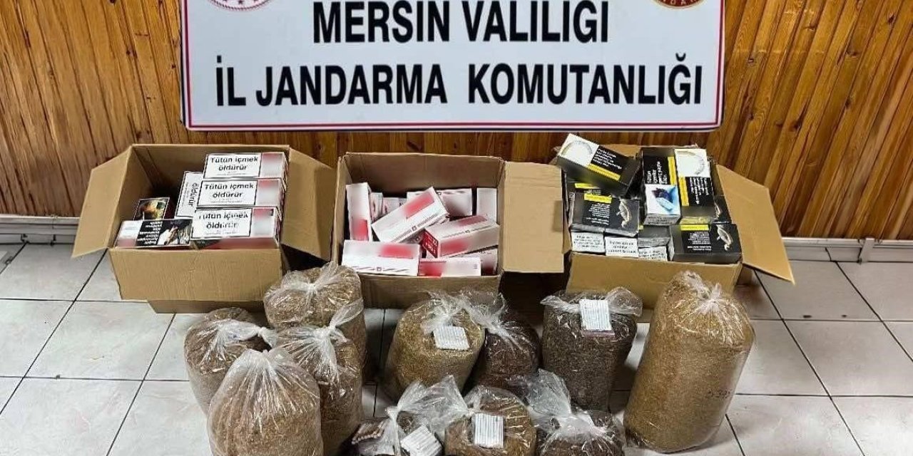 Mersin’de Kaçak Makaron Operasyonu: 2 Gözaltı