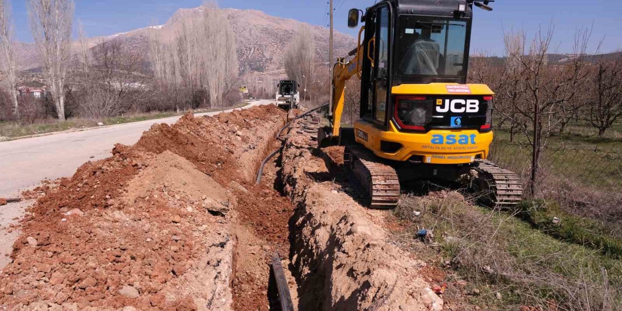 Asat’tan Elmalı’da Asfalt Öncesi Altyapı Yatırımı