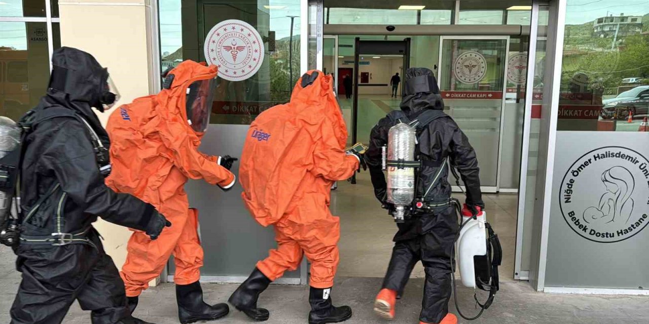 Niğde’de Yangın Ve Kbrn Tatbikatı Gerçeği Aratmadı