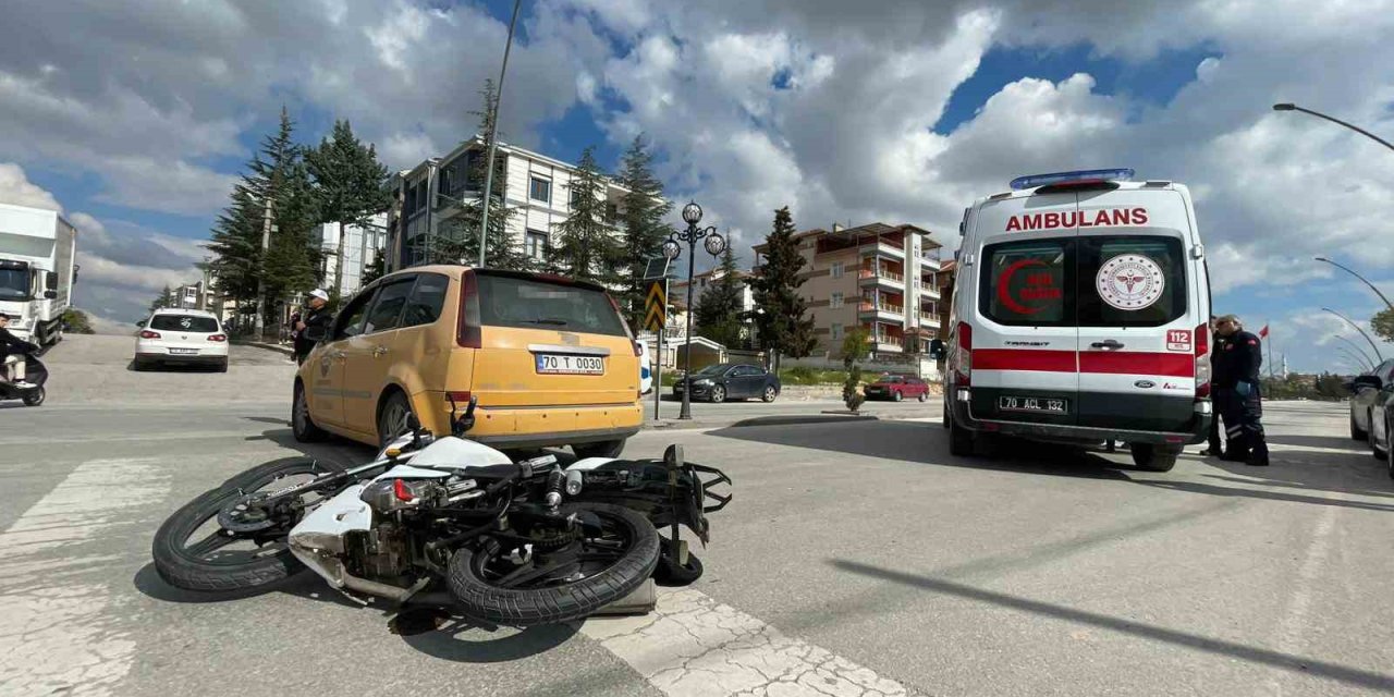 Karaman’da Motosiklet Kazası: 1 Yaralı