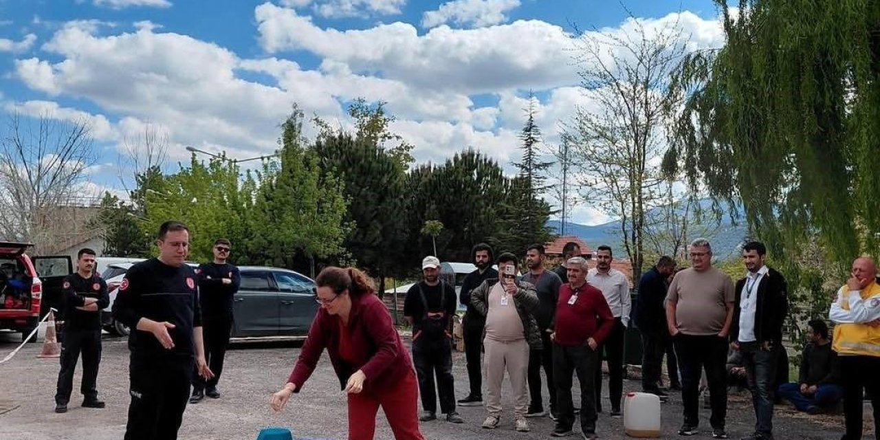 Korkuteli Devlet Hastanesinde Yangın Ve Tahliye Eğitimi