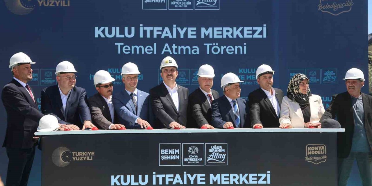 Başkan Altay Cihanbeyli Ve Kulu’yu Ziyaret Etti, Kulu İtfaiye Merkezi’nin Temelini Attı