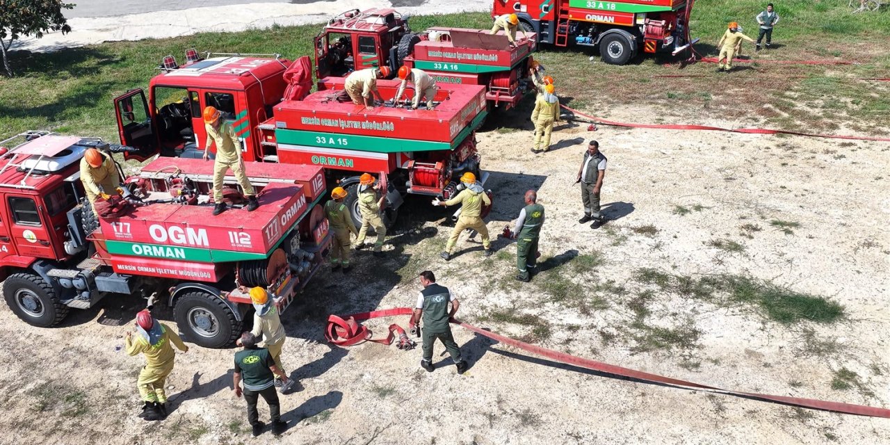 Mersin’de Orman Yangınlarına Karşı Tatbikat Yapıldı