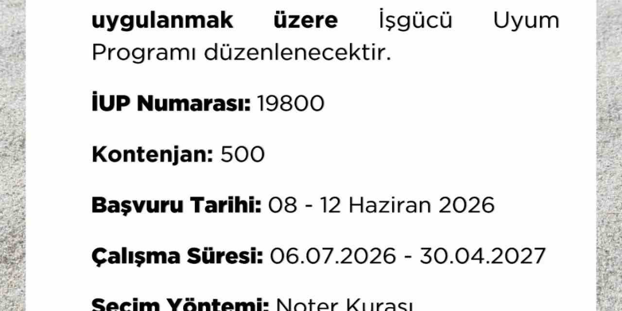 Niğde’de 500 Kişilik İstihdam Fırsatı