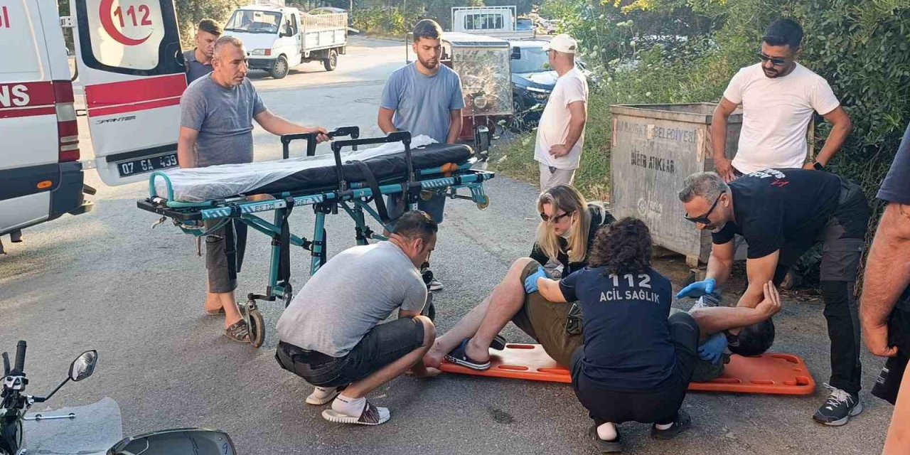 Motosikletiyle Yola Savrulan Sürücü Yaralandı