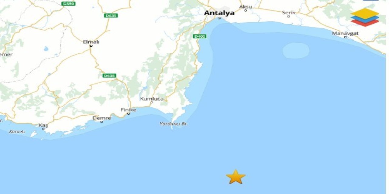 Antalya’da 3.5 Büyüklüğünde Deprem