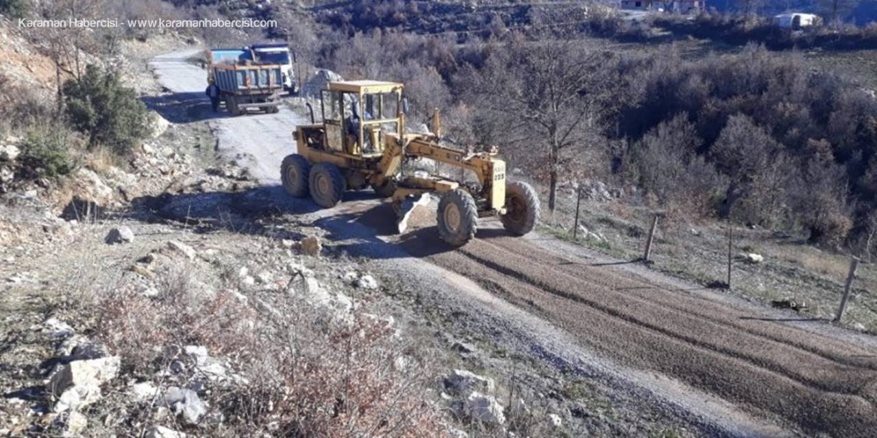 Alanya’da Karapınar Yoluna Kış Bakımı