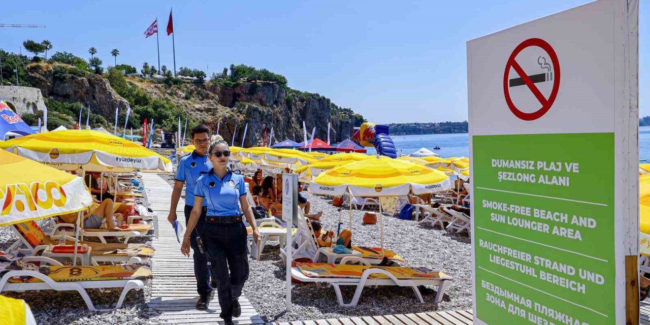 Büyükşehir Zabıtasından ’dumansız Plaj’ Uygulaması Denetimi