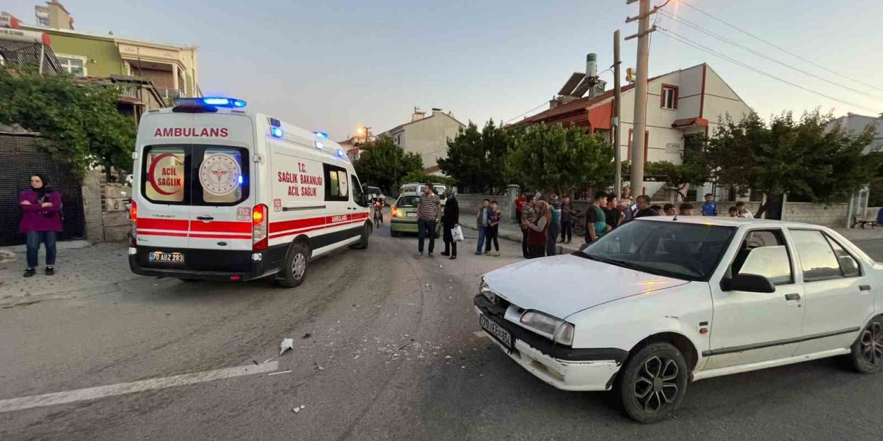 Karaman’da Otomobiller Çarpıştı: 1 Yaralı