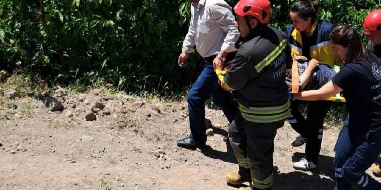 Ağaçtan Su Kanalına Düşen Şahıs Yaralandı